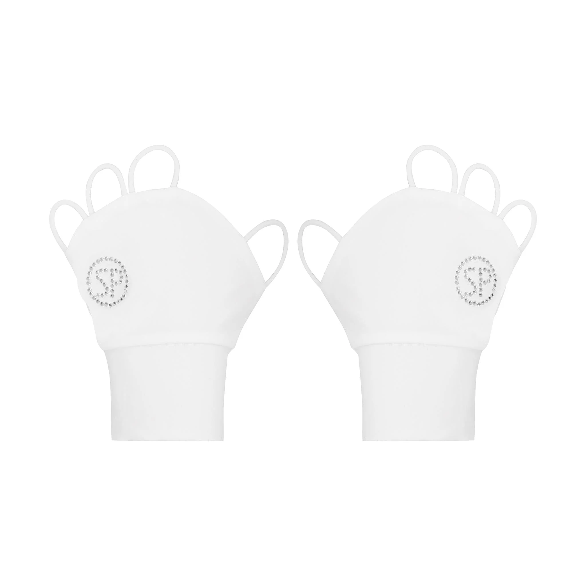 Crystal Palmless Gloves (White) - Image 3