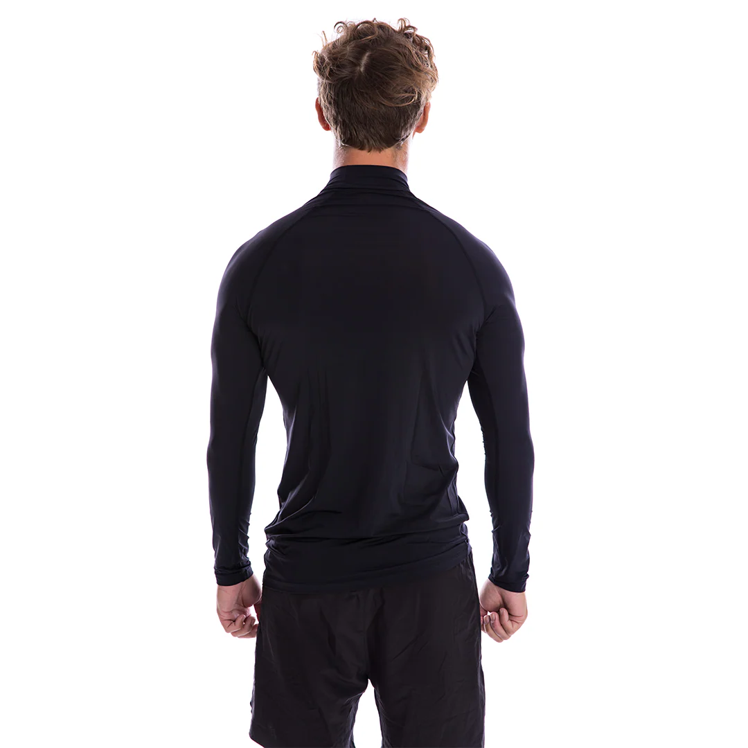 Men's Cooling Shirt High Neck (Black) - Image 3